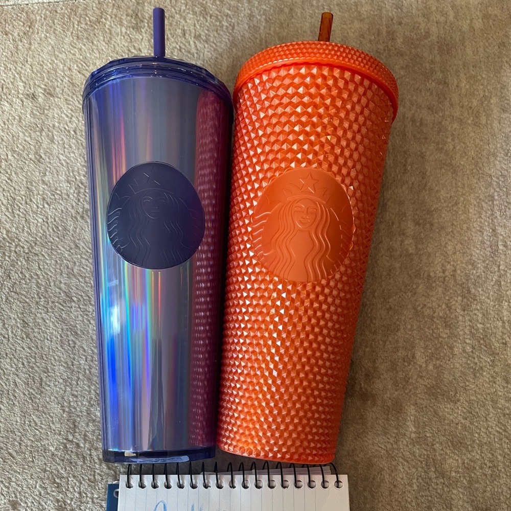 Starbucks BNWT new release orange pearl cup